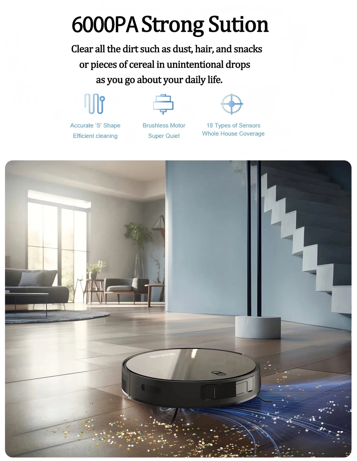 Smart Clean Robot Vacuum Mop